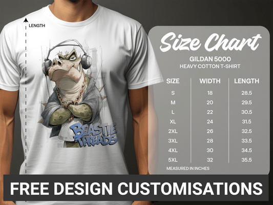 RMA APPAREL Croc T-Shirt S to 5XL, Cool Alligator Tee, Hip Hop Reptile - Beastie Threads White T-Shirt - RMA APPAREL - Roclla Media Apparel Store