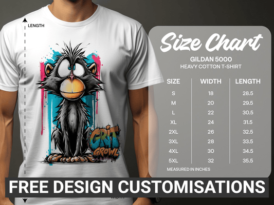 RMA APPAREL Cute Monkey With Colourful Graphic Unisex T-Shirt - Grit & Growl White T-Shirts - RMA APPAREL - Roclla Media Apparel Store