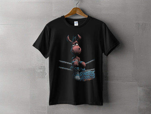 RMA APPAREL Donkey Boxing Ringside Addicts Unisex T-Shirt - Ringside Addicts White T-Shirt - RMA APPAREL - Roclla Media Apparel Store