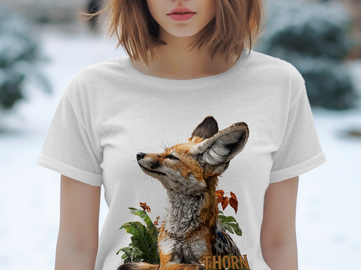 RMA APPAREL Fennec Fox Wildlife Unisex Sizes S to 5XL T-Shirt - Thorn & Claw White T-Shirts - RMA APPAREL - Roclla Media Apparel Store