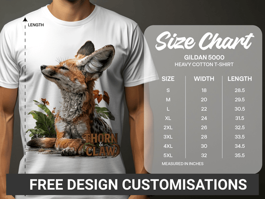RMA APPAREL Fennec Fox Wildlife Unisex Sizes S to 5XL T-Shirt - Thorn & Claw White T-Shirts - RMA APPAREL - Roclla Media Apparel Store
