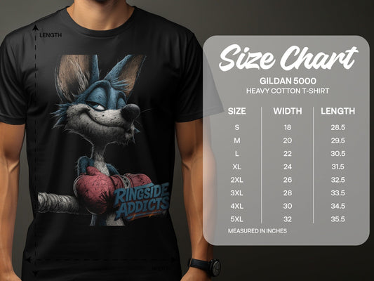 RMA APPAREL Fox Boxing with Ringside Addicts Unisex T-Shirt - Ringside Addicts White T-Shirt - RMA APPAREL - Roclla Media Apparel Store