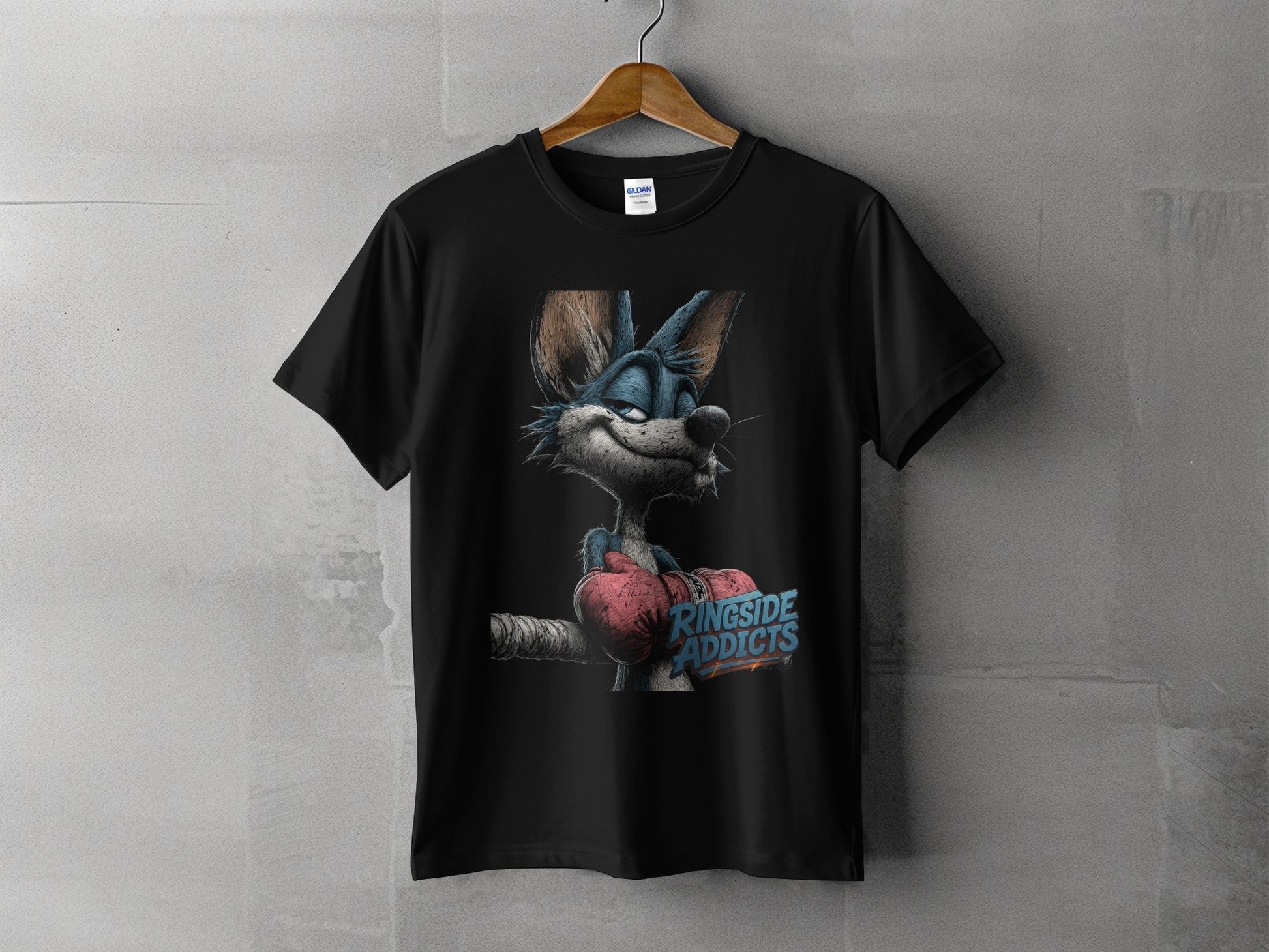 RMA APPAREL Fox Boxing with Ringside Addicts Unisex T-Shirt - Ringside Addicts White T-Shirt - RMA APPAREL - Roclla Media Apparel Store