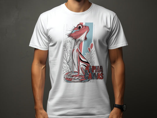 RMA APPAREL Frilled Neck Lizard Wildlife Animal T-Shirt Sizes - DFTW - White T-Shirt - RMA APPAREL - Roclla Media Apparel Store