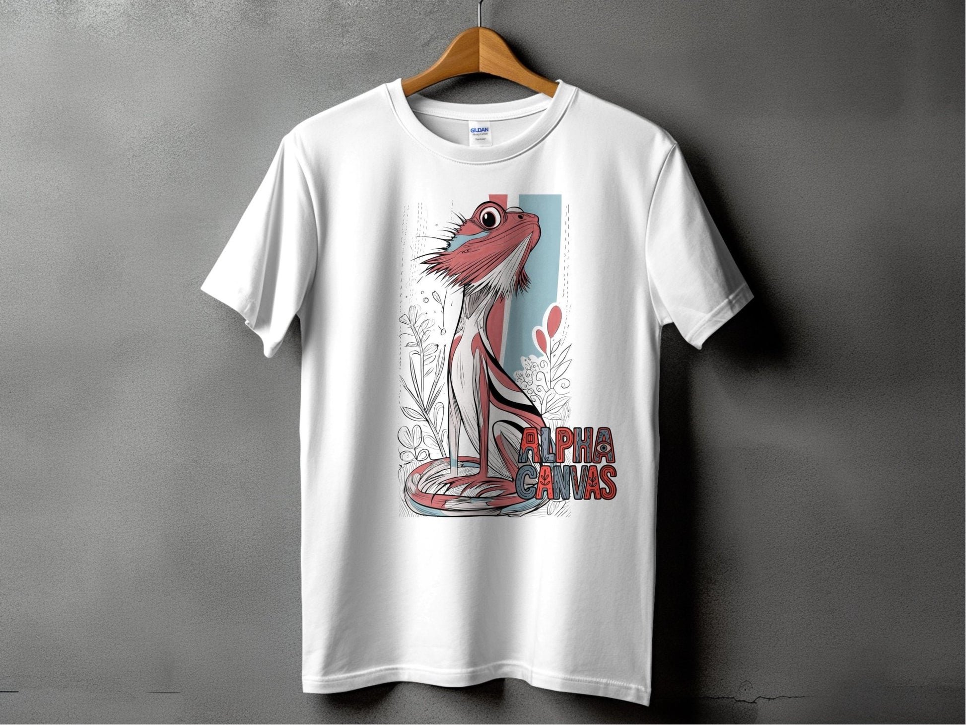 RMA APPAREL Frilled Neck Lizard Wildlife Animal T-Shirt Sizes - DFTW - White T-Shirt - RMA APPAREL - Roclla Media Apparel Store