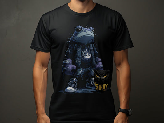 RMA APPAREL Frog Boxer Urban Art Unisex T-Shirt Sizes S to 5XL T-Shirt - Stray Theory White T-Shirts - RMA APPAREL - Roclla Media Apparel Store