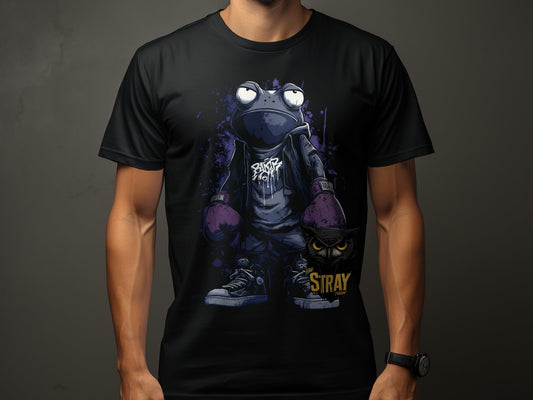 RMA APPAREL Frog Boxer Wildlife Men's Women's Unisex T-Shirt - Stray Theory White T-Shirts - RMA APPAREL - Roclla Media Apparel Store
