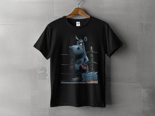 RMA APPAREL Hippo Boxer Unisex T-Shirt Sizes S to 5XL T-Shirt - Ringside Addicts White T-Shirt - RMA APPAREL - Roclla Media Apparel Store
