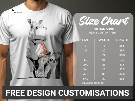 RMA APPAREL Hippo Meerkat Wildlife Art Mens Womens T-Shirt - Still Spirits White T-Shirt - RMA APPAREL - Roclla Media Apparel Store