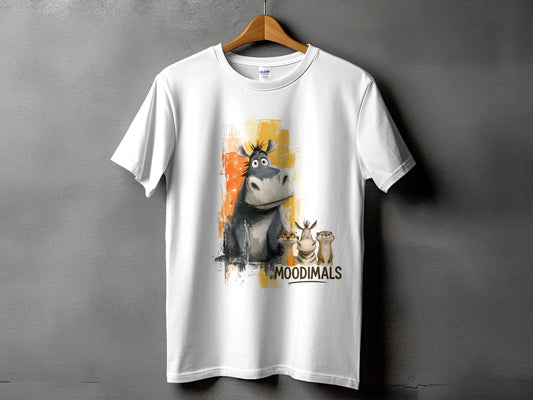 RMA APPAREL Hippo T-Shirt, Meerkat Tee, Zebra Top S - 5XL, Animal Shirt - Moodimals Unisex T-Shirt - RMA APPAREL - Roclla Media Apparel Store