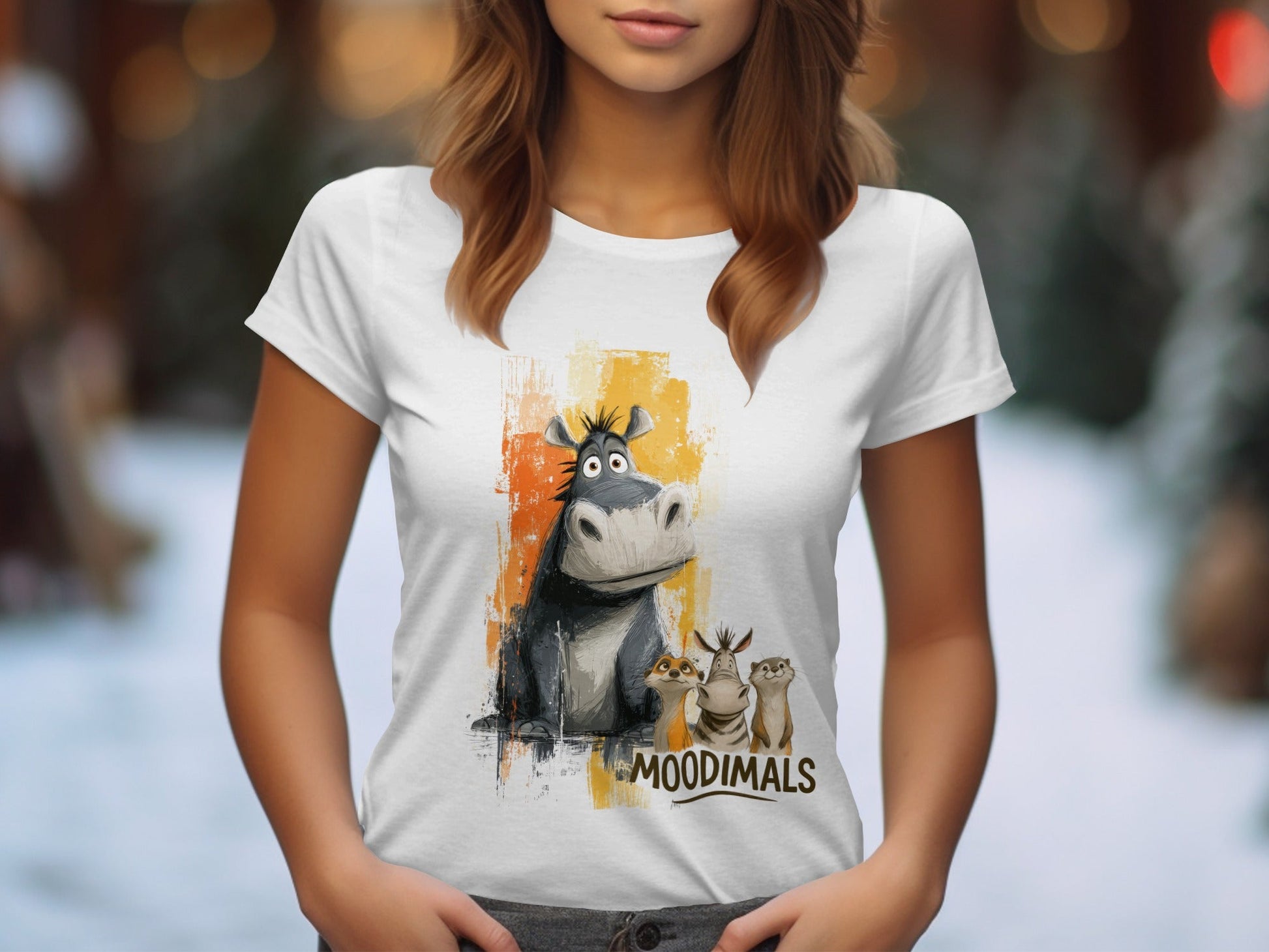RMA APPAREL Hippo T-Shirt, Meerkat Tee, Zebra Top S - 5XL, Animal Shirt - Moodimals Unisex T-Shirt - RMA APPAREL - Roclla Media Apparel Store