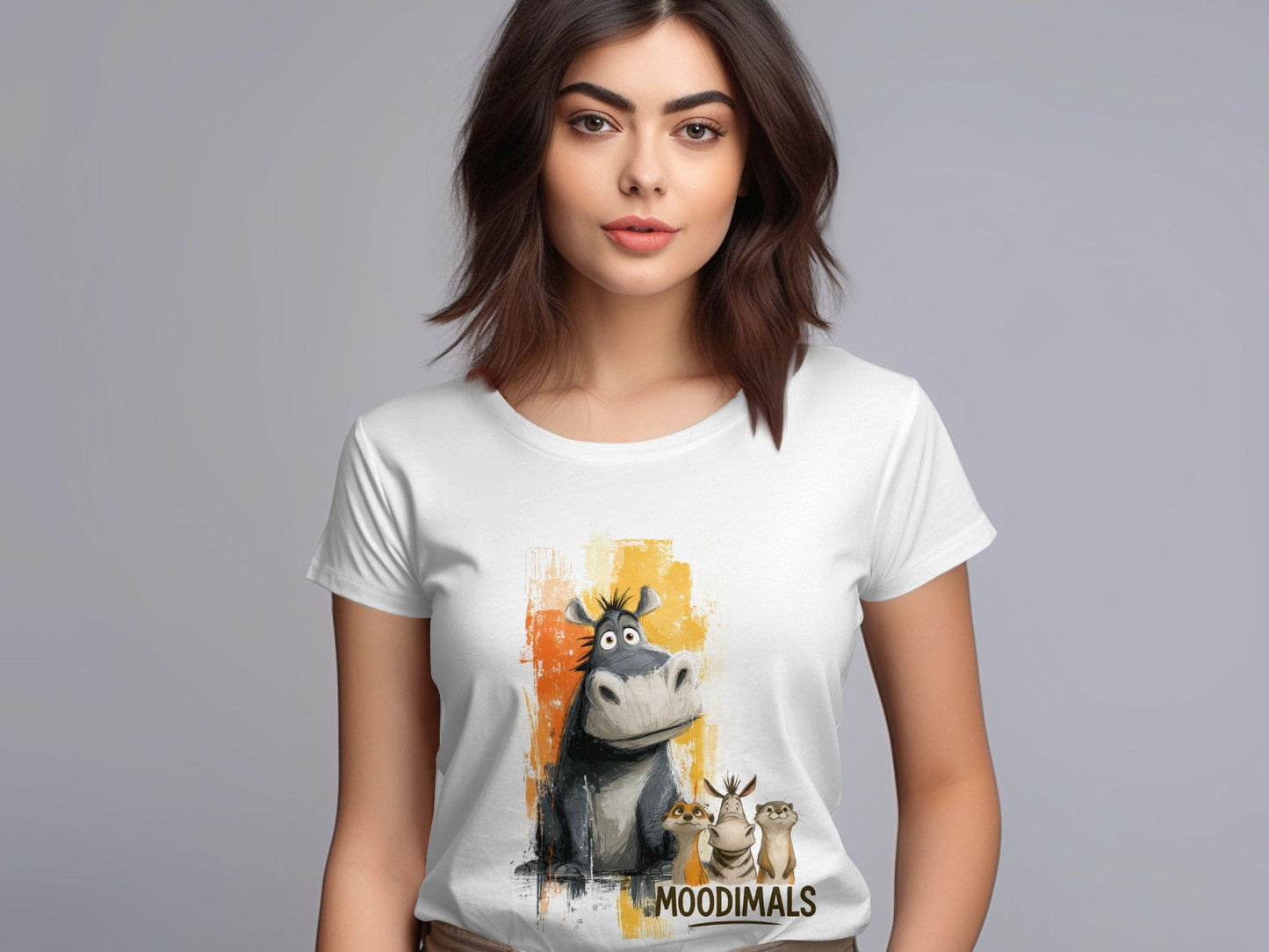 RMA APPAREL Hippo T-Shirt, Meerkat Tee, Zebra Top S - 5XL, Animal Shirt - Moodimals Unisex T-Shirt - RMA APPAREL - Roclla Media Apparel Store