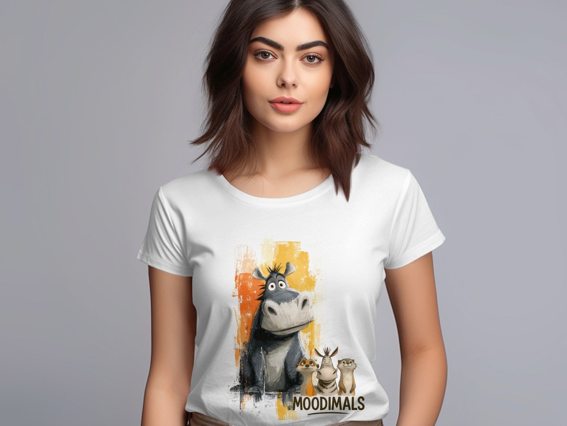 RMA APPAREL Hippo T-Shirt, Meerkat Tee, Zebra Top S - 5XL, Animal Shirt - Moodimals Unisex T-Shirt - RMA APPAREL - Roclla Media Apparel Store