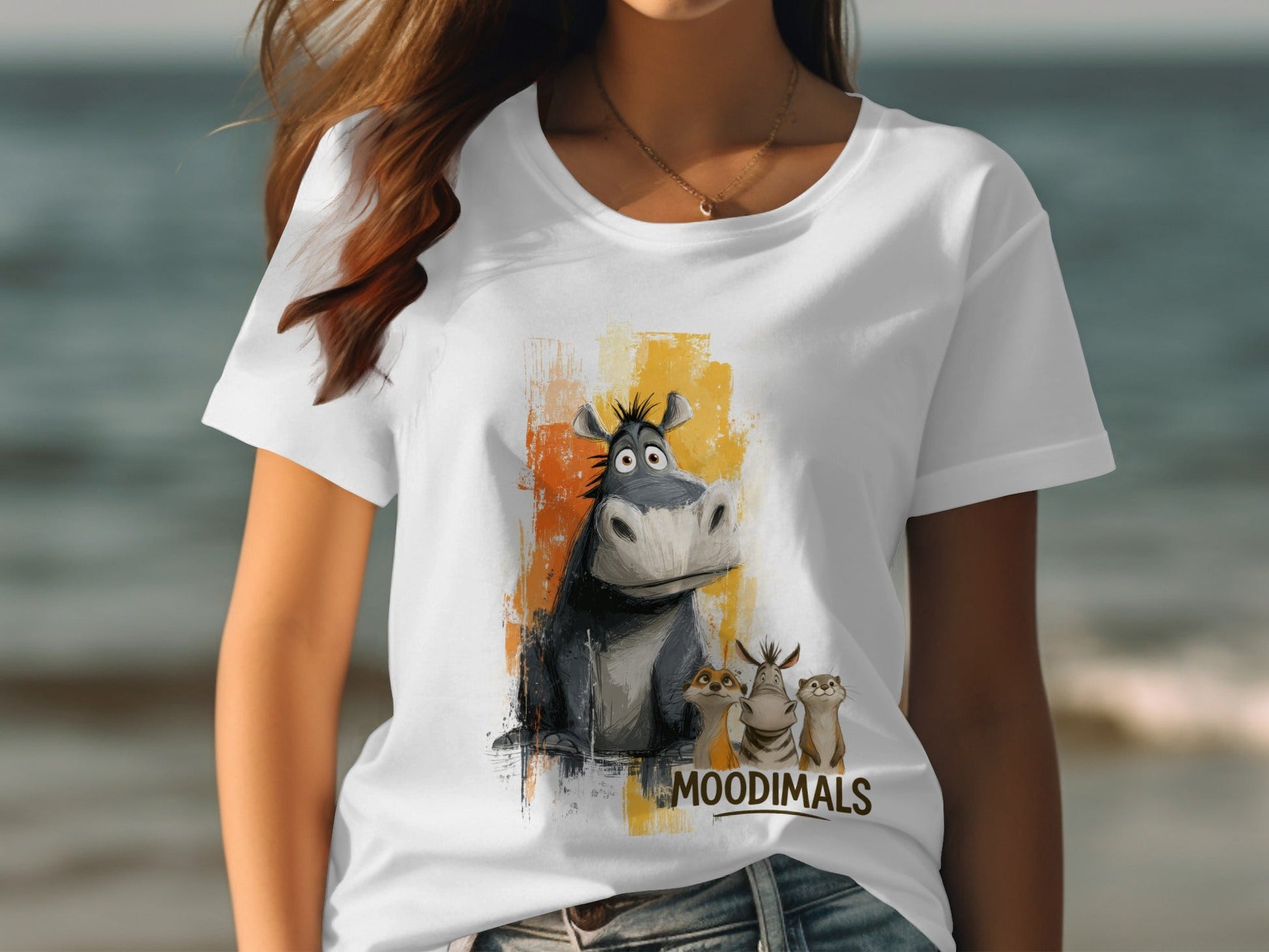 RMA APPAREL Hippo T-Shirt, Meerkat Tee, Zebra Top S - 5XL, Animal Shirt - Moodimals Unisex T-Shirt - RMA APPAREL - Roclla Media Apparel Store