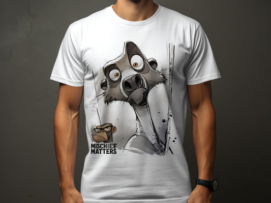 RMA APPAREL Honey Badger T-Shirt, Funny Animal Tee, Unisex Sizes S - 5XL - Mischief Matters White T-shirt - RMA APPAREL - Roclla Media Apparel Store