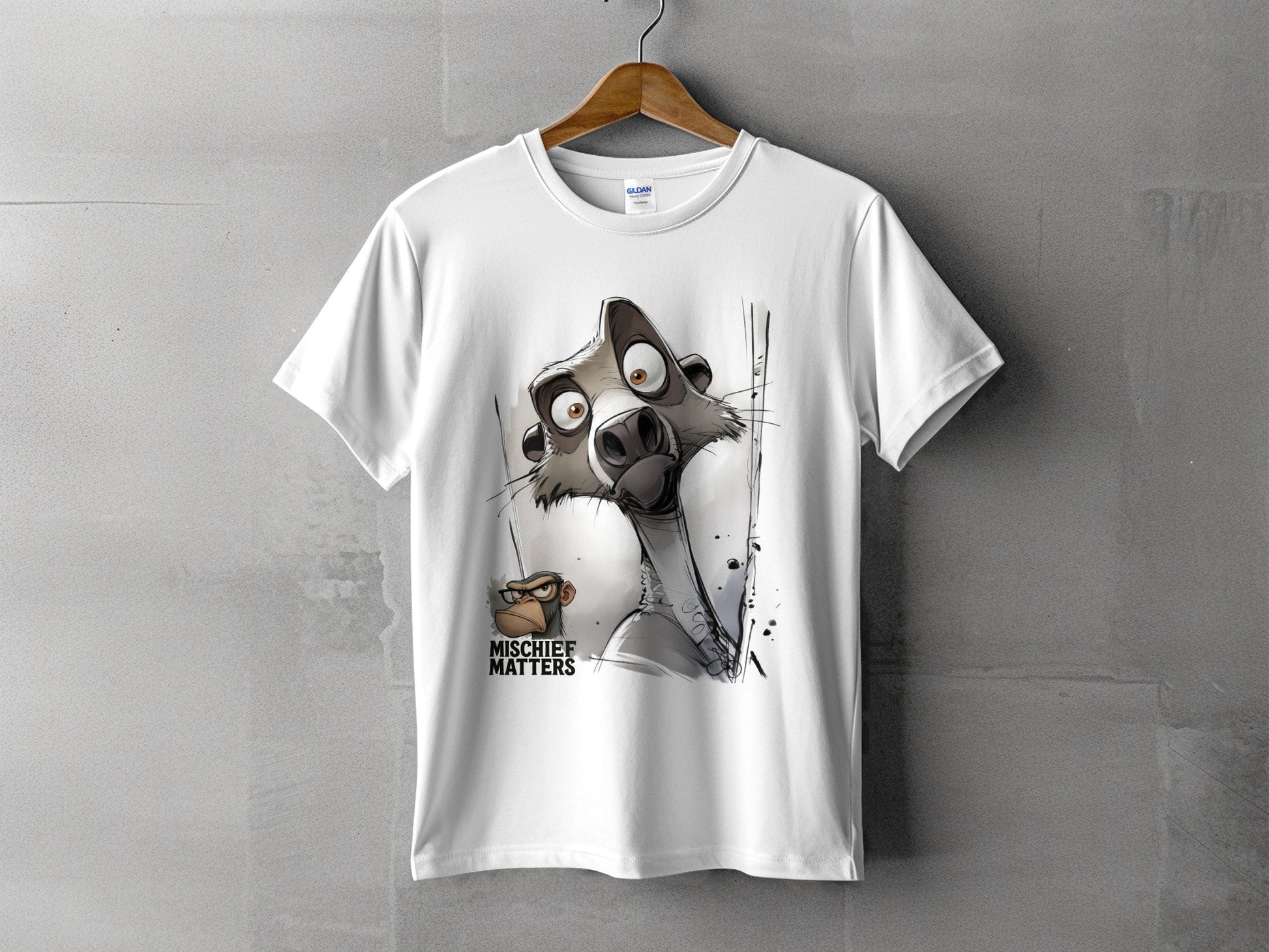 RMA APPAREL Honey Badger T-Shirt, Funny Animal Tee, Unisex Sizes S - 5XL - Mischief Matters White T-shirt - RMA APPAREL - Roclla Media Apparel Store