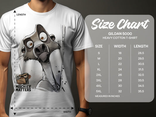 RMA APPAREL Honey Badger T-Shirt, Funny Animal Tee, Unisex Sizes S - 5XL - Mischief Matters White T-shirt - RMA APPAREL - Roclla Media Apparel Store