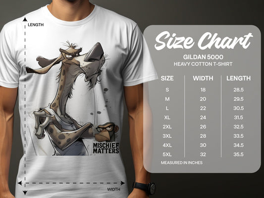RMA APPAREL Hyena T-Shirt S to 5XL, Cartoon Animal Tee, Unisex T-Shirt - Mischief Matters White T-shirt - RMA APPAREL - Roclla Media Apparel Store