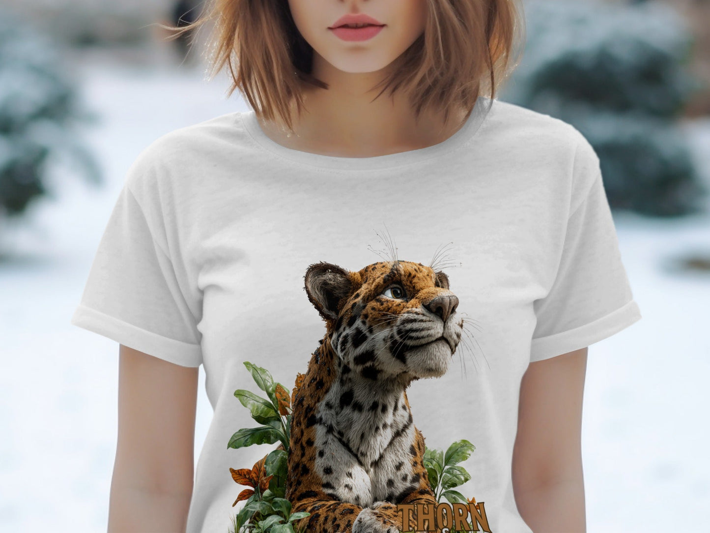 RMA APPAREL Jaguar Wildcat Sizes S - 5XL Unisex T-Shirt - Thorn & Claw White T-Shirts - RMA APPAREL - Roclla Media Apparel Store