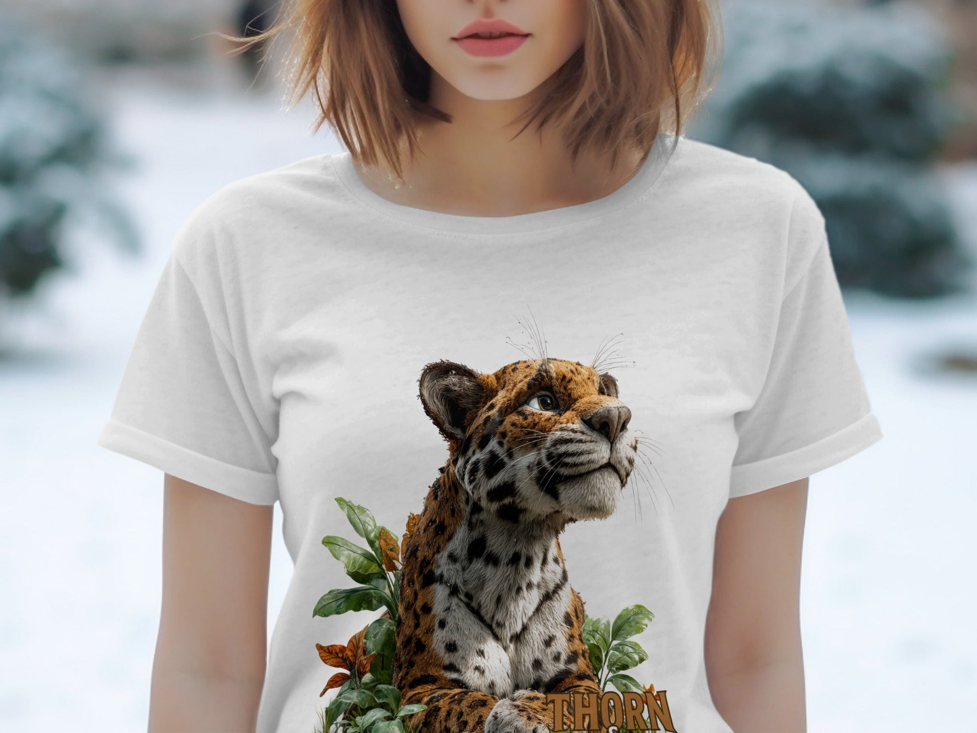 RMA APPAREL Jaguar Wildcat Sizes S - 5XL Unisex T-Shirt - Thorn & Claw White T-Shirts - RMA APPAREL - Roclla Media Apparel Store