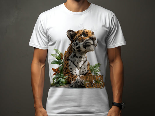 RMA APPAREL Jaguar Wildcat Sizes S - 5XL Unisex T-Shirt - Thorn & Claw White T-Shirts - RMA APPAREL - Roclla Media Apparel Store