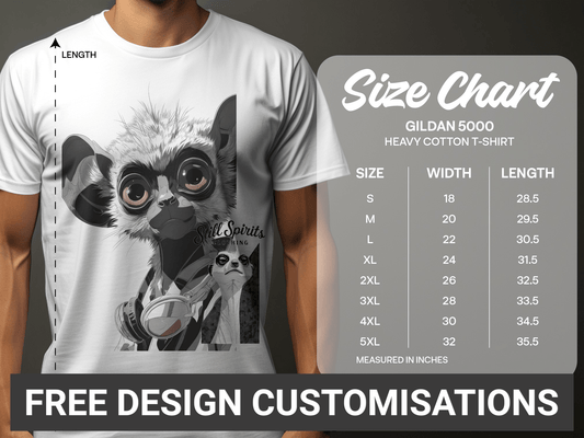 RMA APPAREL Lemur Meerkat Vibes Graphic Unisex T-Shirt - Still Spirits White T-Shirt - RMA APPAREL - Roclla Media Apparel Store