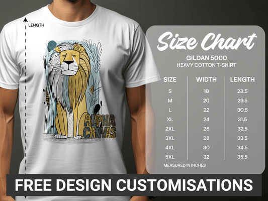 RMA APPAREL Lion Graphic Design Unisex T-Shirt Sizes S to 5XL T-Shirt - DFTW - White T-Shirt - RMA APPAREL - Roclla Media Apparel Store