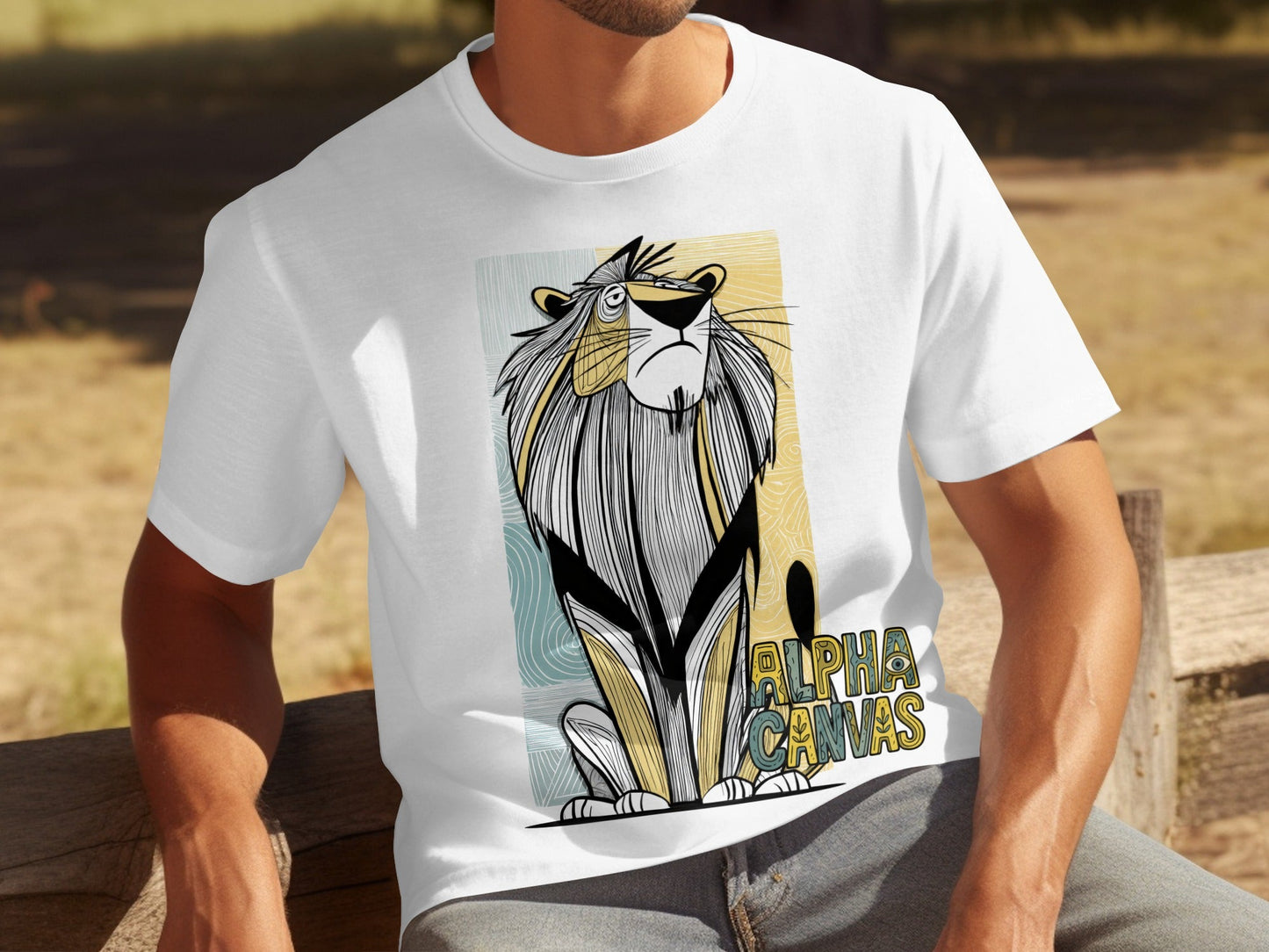 RMA APPAREL Lion Graphic Sizes S to 5XL Wildlife T-Shirt - DFTW - White T-Shirt - RMA APPAREL - Roclla Media Apparel Store