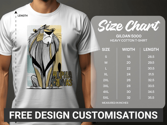 RMA APPAREL Lion Graphic Sizes S to 5XL Wildlife T-Shirt - DFTW - White T-Shirt - RMA APPAREL - Roclla Media Apparel Store