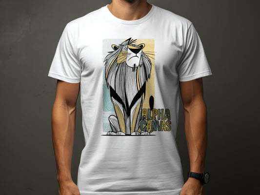 RMA APPAREL Lion Graphic Sizes S to 5XL Wildlife T-Shirt - DFTW - White T-Shirt - RMA APPAREL - Roclla Media Apparel Store