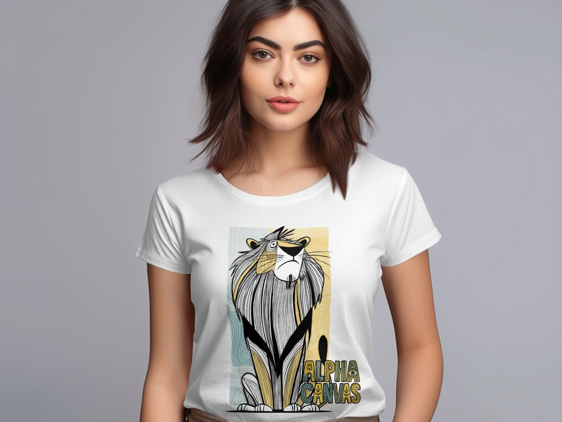 RMA APPAREL Lion Graphic Sizes S to 5XL Wildlife T-Shirt - DFTW - White T-Shirt - RMA APPAREL - Roclla Media Apparel Store