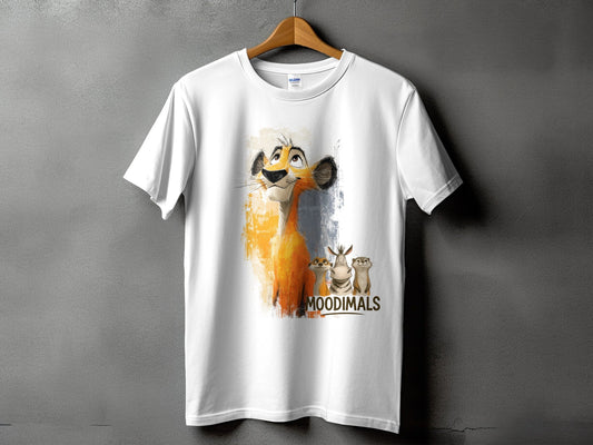 RMA APPAREL Lion T-Shirt, Unisex Wildlife Tee, S - 5XL, Animal Friends - Moodimals Unisex T-Shirt - RMA APPAREL - Roclla Media Apparel Store