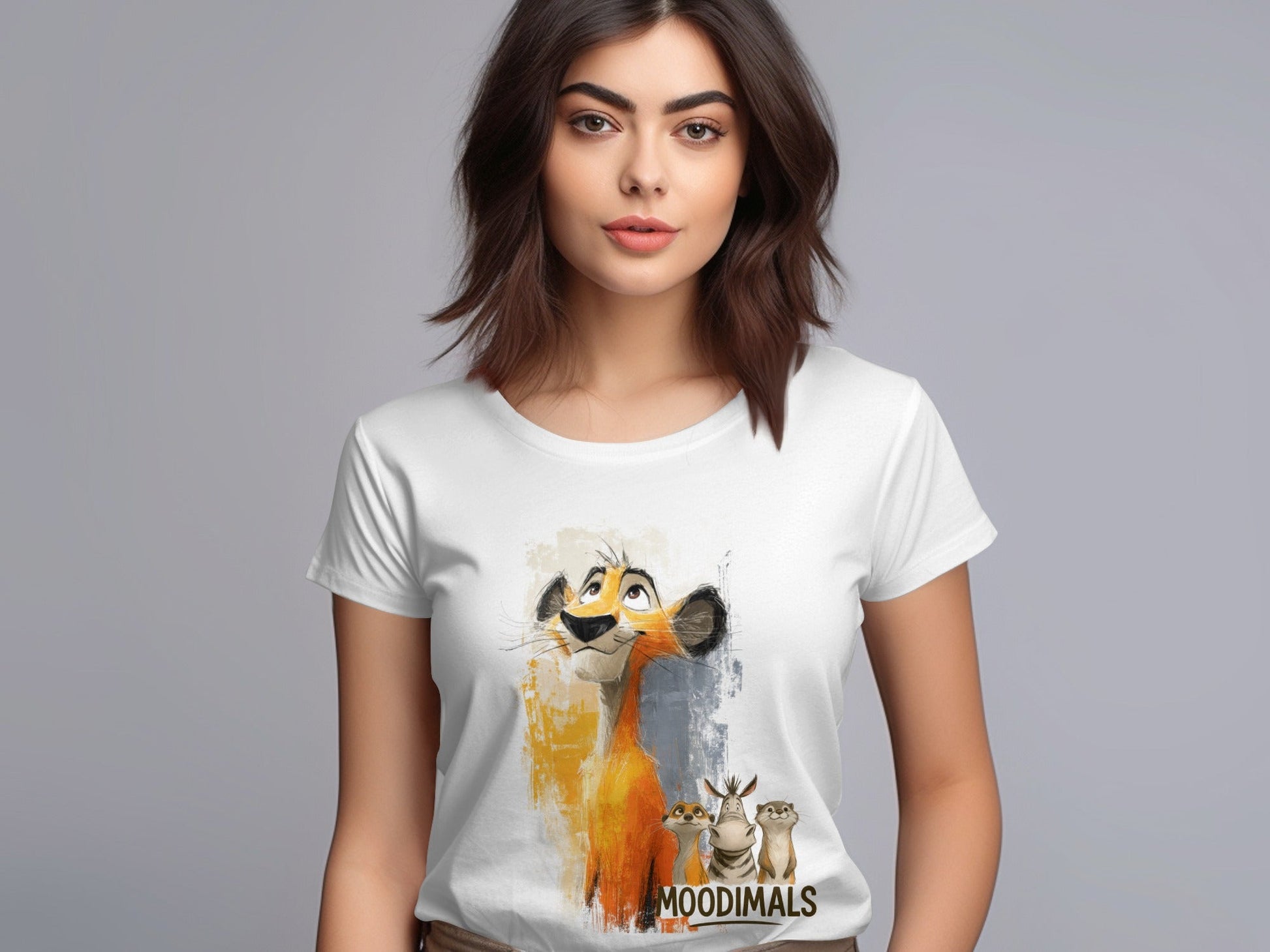 RMA APPAREL Lion T-Shirt, Unisex Wildlife Tee, S - 5XL, Animal Friends - Moodimals Unisex T-Shirt - RMA APPAREL - Roclla Media Apparel Store