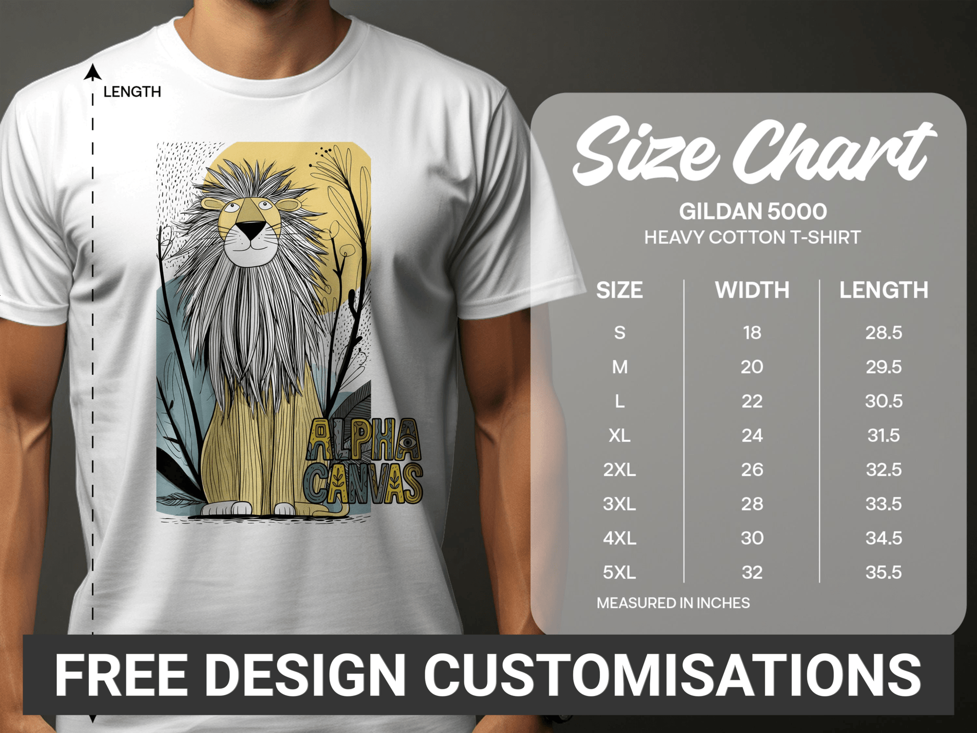 RMA APPAREL Lion Wildlife Animal Illustration Unisex T-Shirt - DFTW - White T-Shirt - RMA APPAREL - Roclla Media Apparel Store