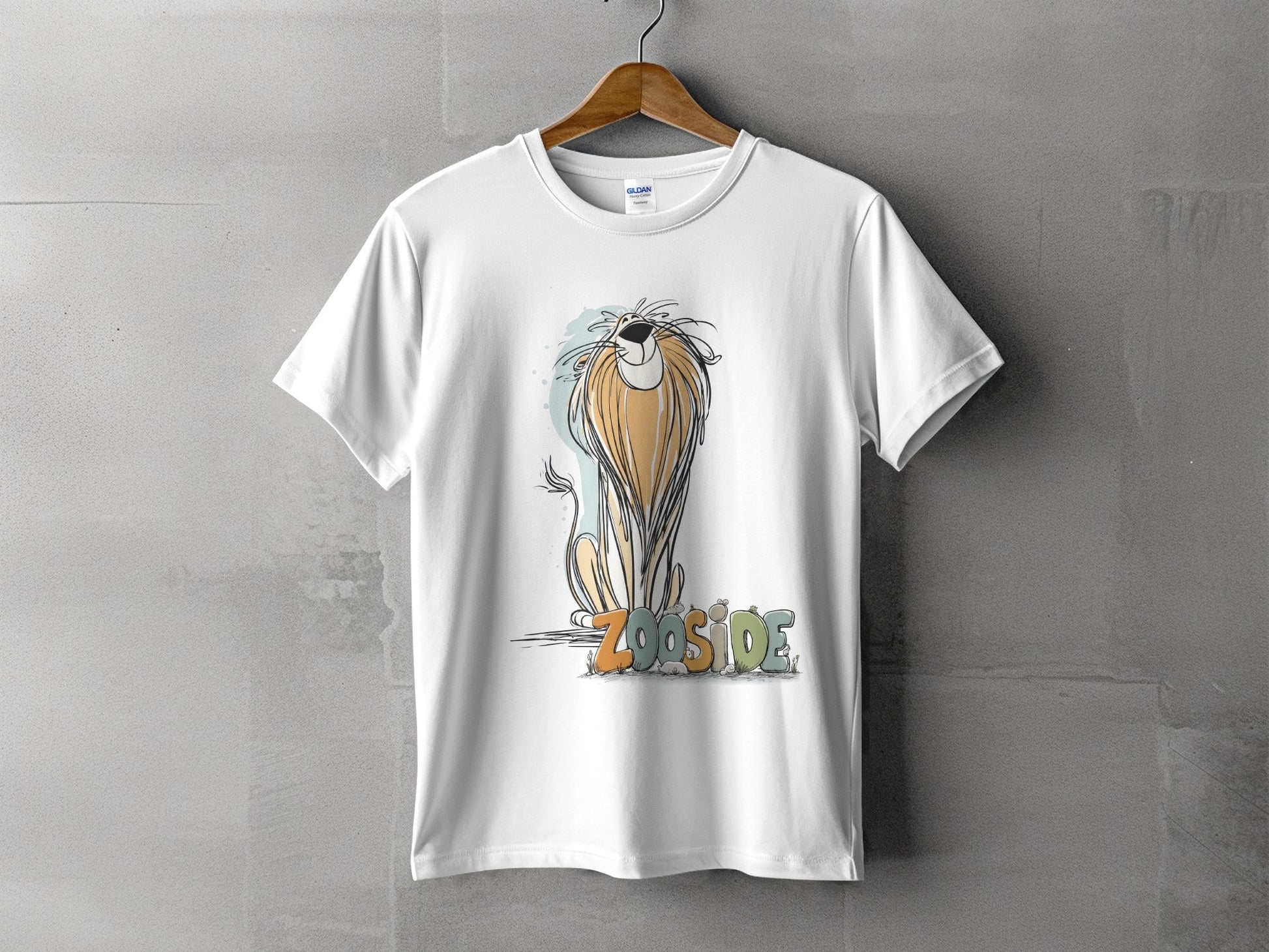 RMA APPAREL Lion Zooside Unisex Sizes S to 5XL Animal T-Shirt - Zooside White T-Shirts - RMA APPAREL - Roclla Media Apparel Store
