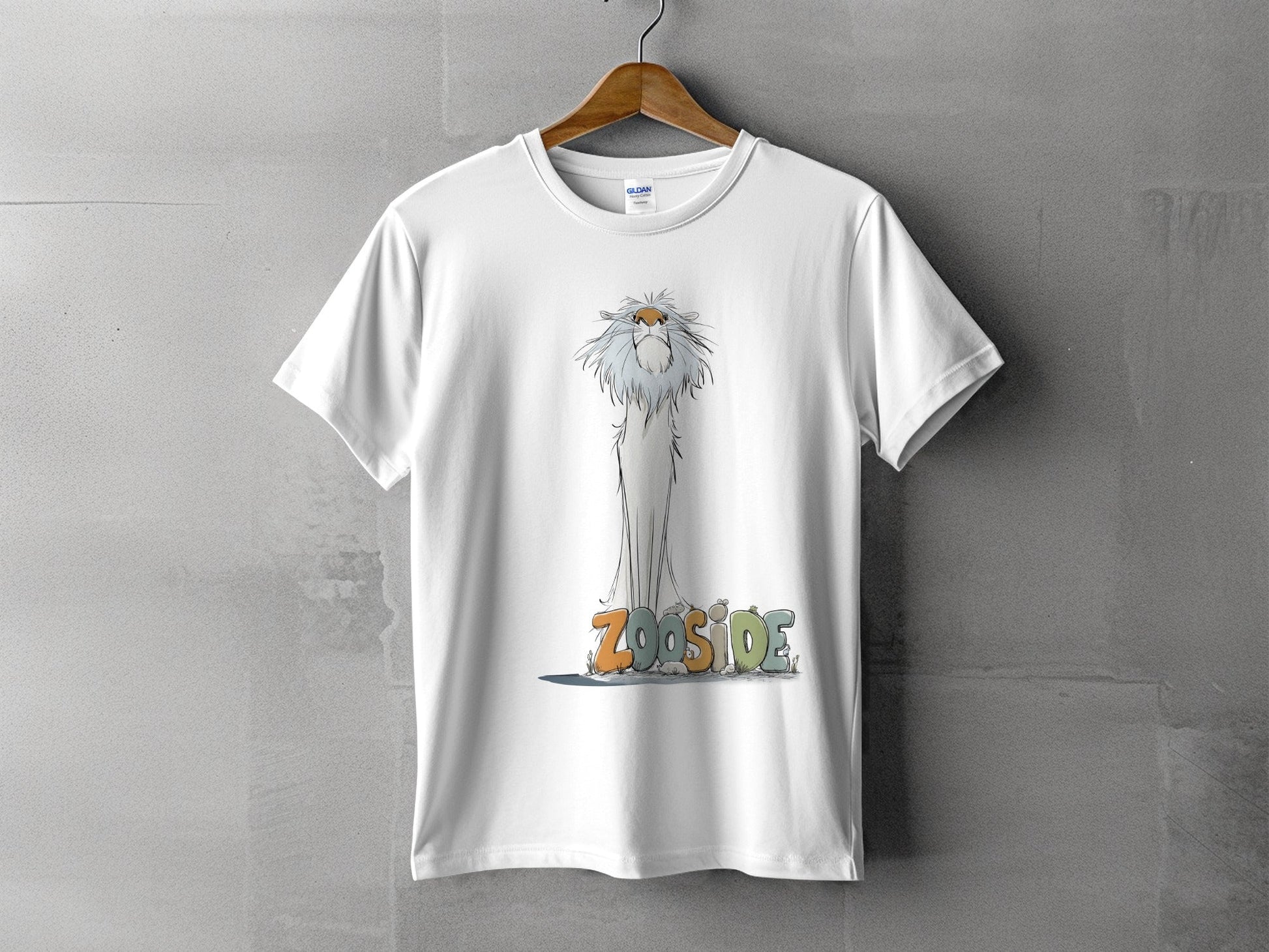 RMA APPAREL Lion Zooside Wildlife Graphic Unisex T-Shirt - Zooside White T-Shirts - RMA APPAREL - Roclla Media Apparel Store