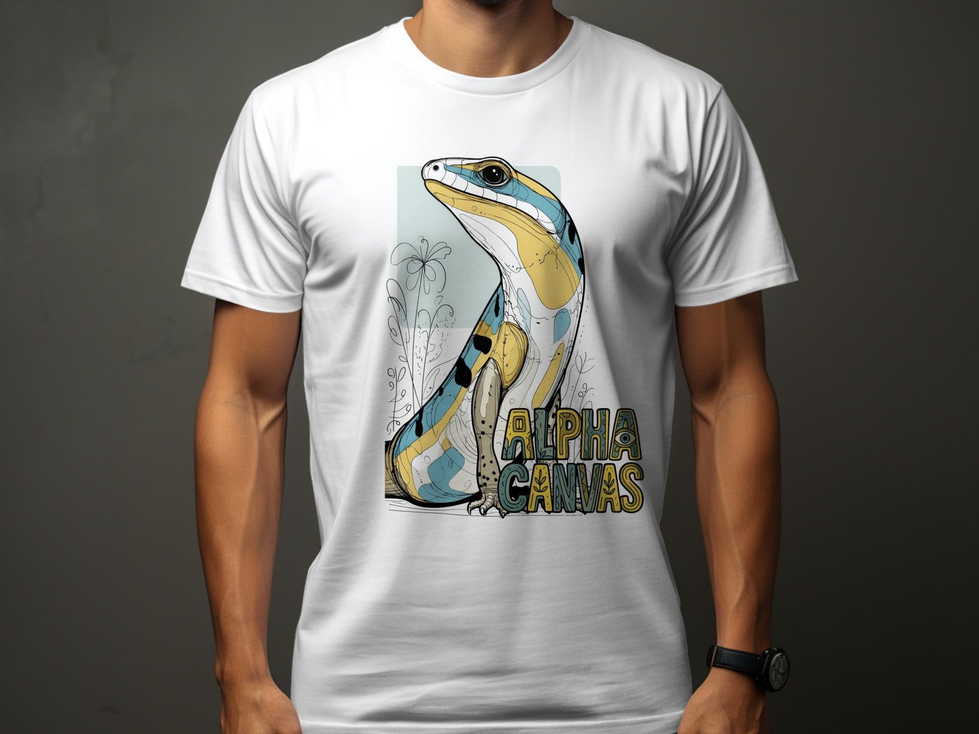 RMA APPAREL Lizard Design Mens Womens Sizes S to 5XL T-Shirt - DFTW - White T-Shirt - RMA APPAREL - Roclla Media Apparel Store