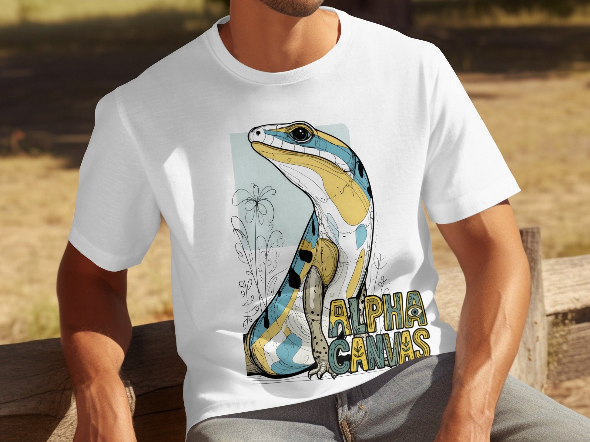 RMA APPAREL Lizard Design Mens Womens Sizes S to 5XL T-Shirt - DFTW - White T-Shirt - RMA APPAREL - Roclla Media Apparel Store
