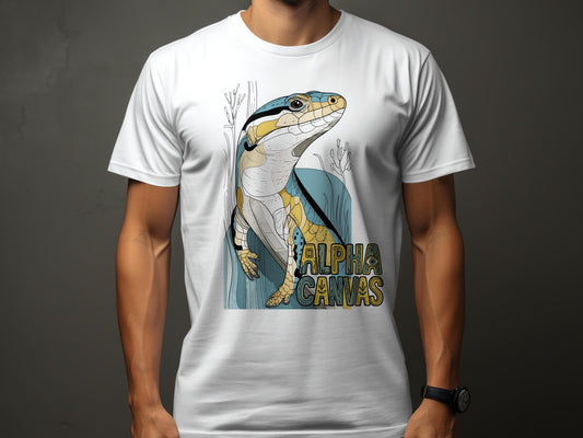 RMA APPAREL Lizard Wildlife Graphic Mens Womens Unisex T-Shirt - DFTW - White T-Shirt - RMA APPAREL - Roclla Media Apparel Store