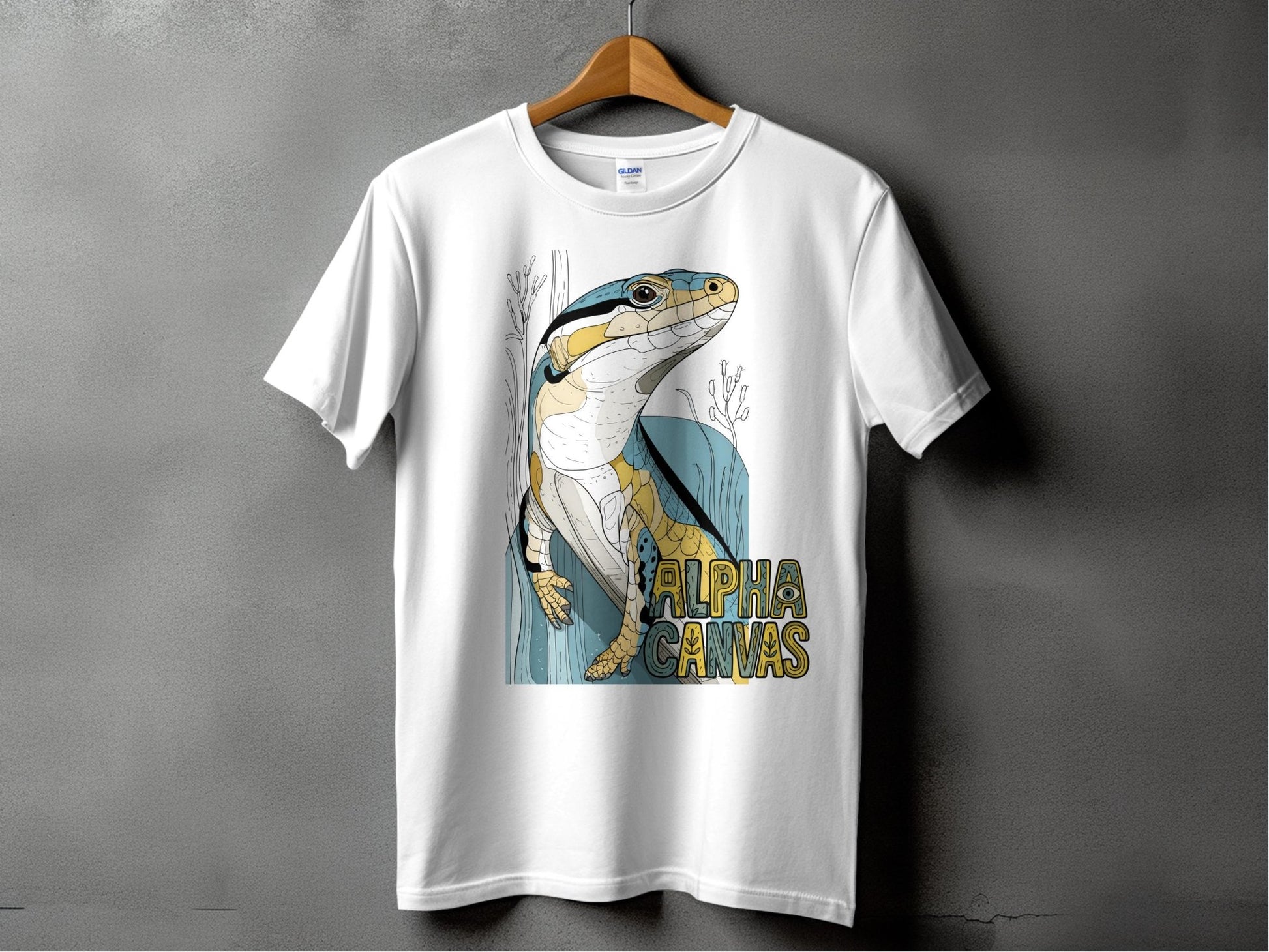 RMA APPAREL Lizard Wildlife Graphic Mens Womens Unisex T-Shirt - DFTW - White T-Shirt - RMA APPAREL - Roclla Media Apparel Store