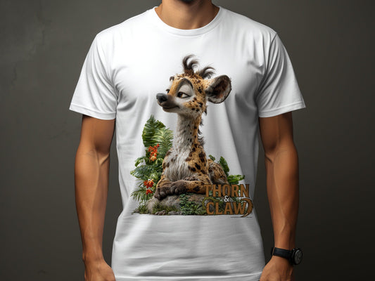 RMA APPAREL Thorn Claw Hyena Unisex T-Shirt Sizes S to 5XL T-Shirt - Thorn & Claw White T-Shirts - RMA APPAREL - Roclla Media Apparel Store