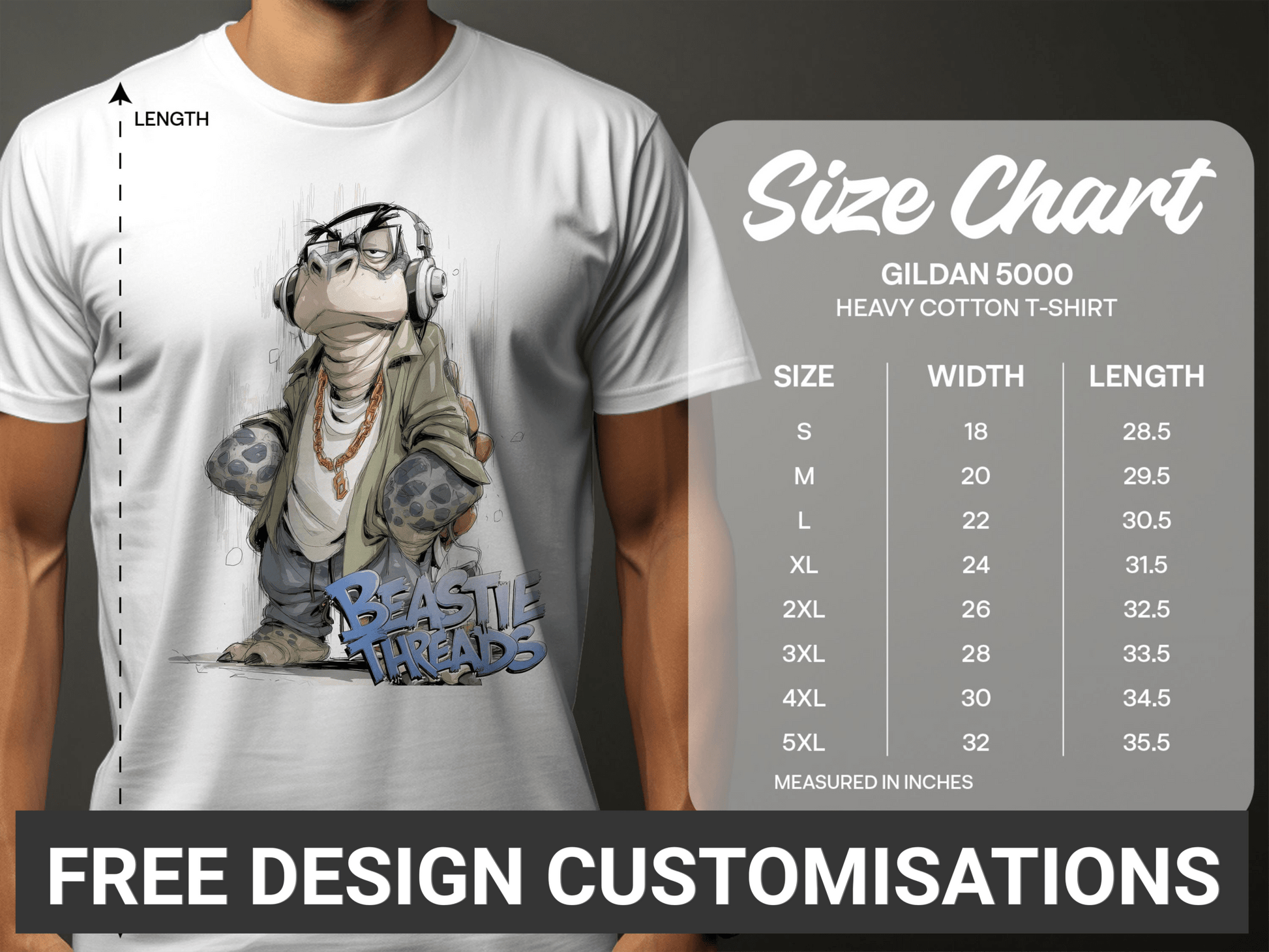 RMA APPAREL: Turtle T-Shirt S to 5XL, Wildlife Tee, Unisex Turtle Shirt - Beastie Threads White T-Shirt - RMA APPAREL - Roclla Media Apparel Store
