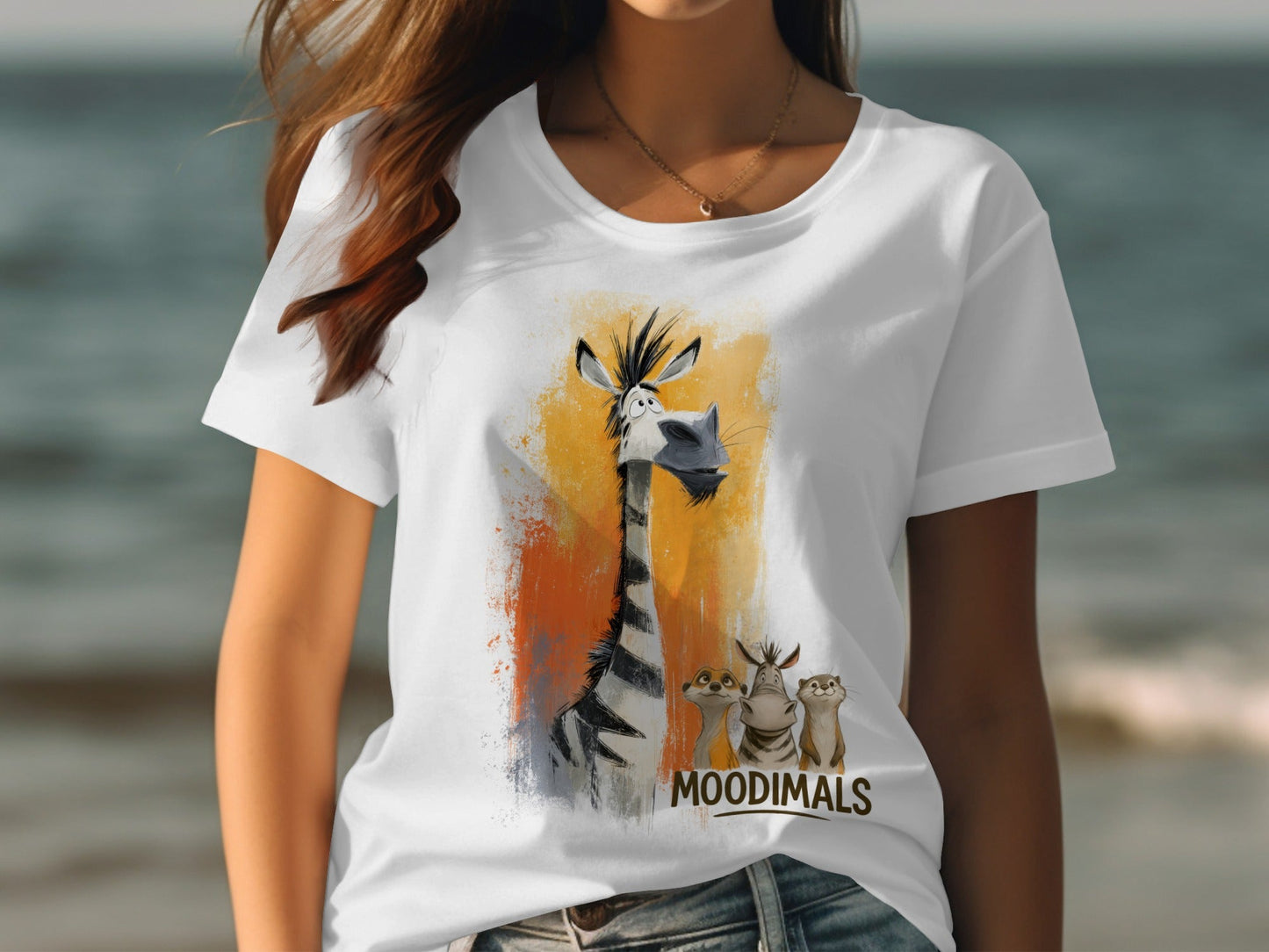 RMA APPAREL Zebra Meerkat T-Shirt, Funny Wildlife Tee S - 5XL, Unisex - Moodimals Unisex T-Shirt - RMA APPAREL - Roclla Media Apparel Store