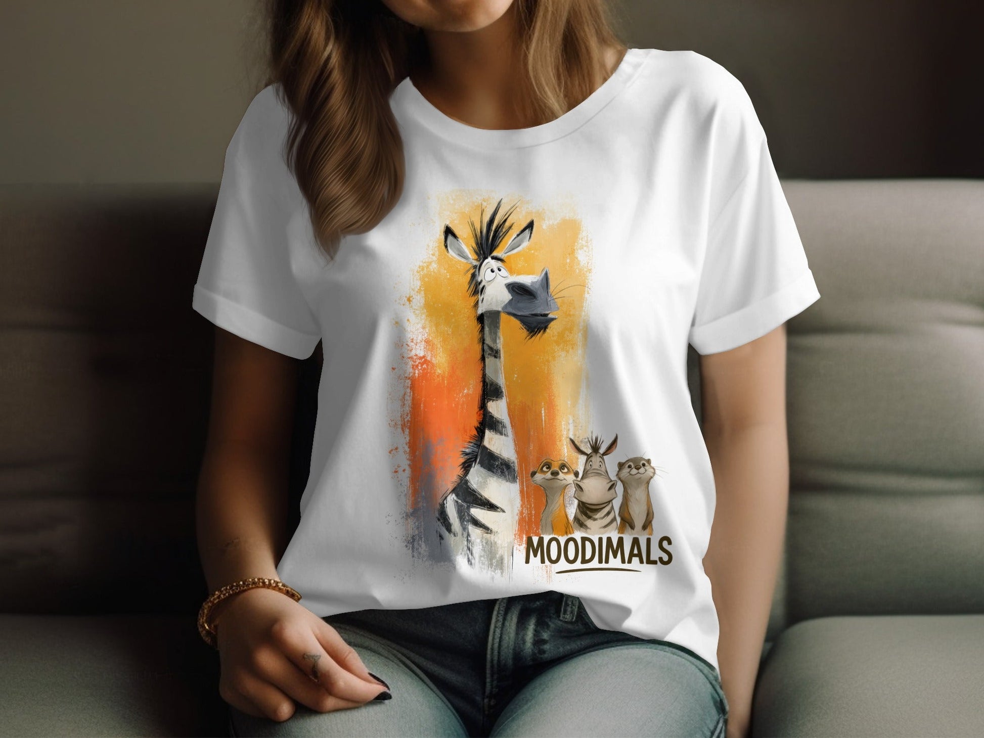 RMA APPAREL Zebra Meerkat T-Shirt, Funny Wildlife Tee S - 5XL, Unisex - Moodimals Unisex T-Shirt - RMA APPAREL - Roclla Media Apparel Store