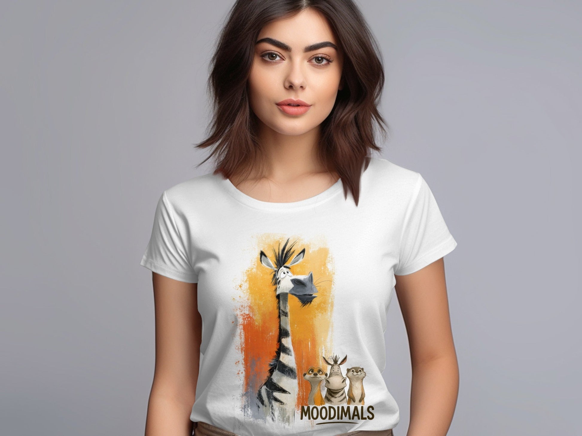 RMA APPAREL Zebra Meerkat T-Shirt, Funny Wildlife Tee S - 5XL, Unisex - Moodimals Unisex T-Shirt - RMA APPAREL - Roclla Media Apparel Store