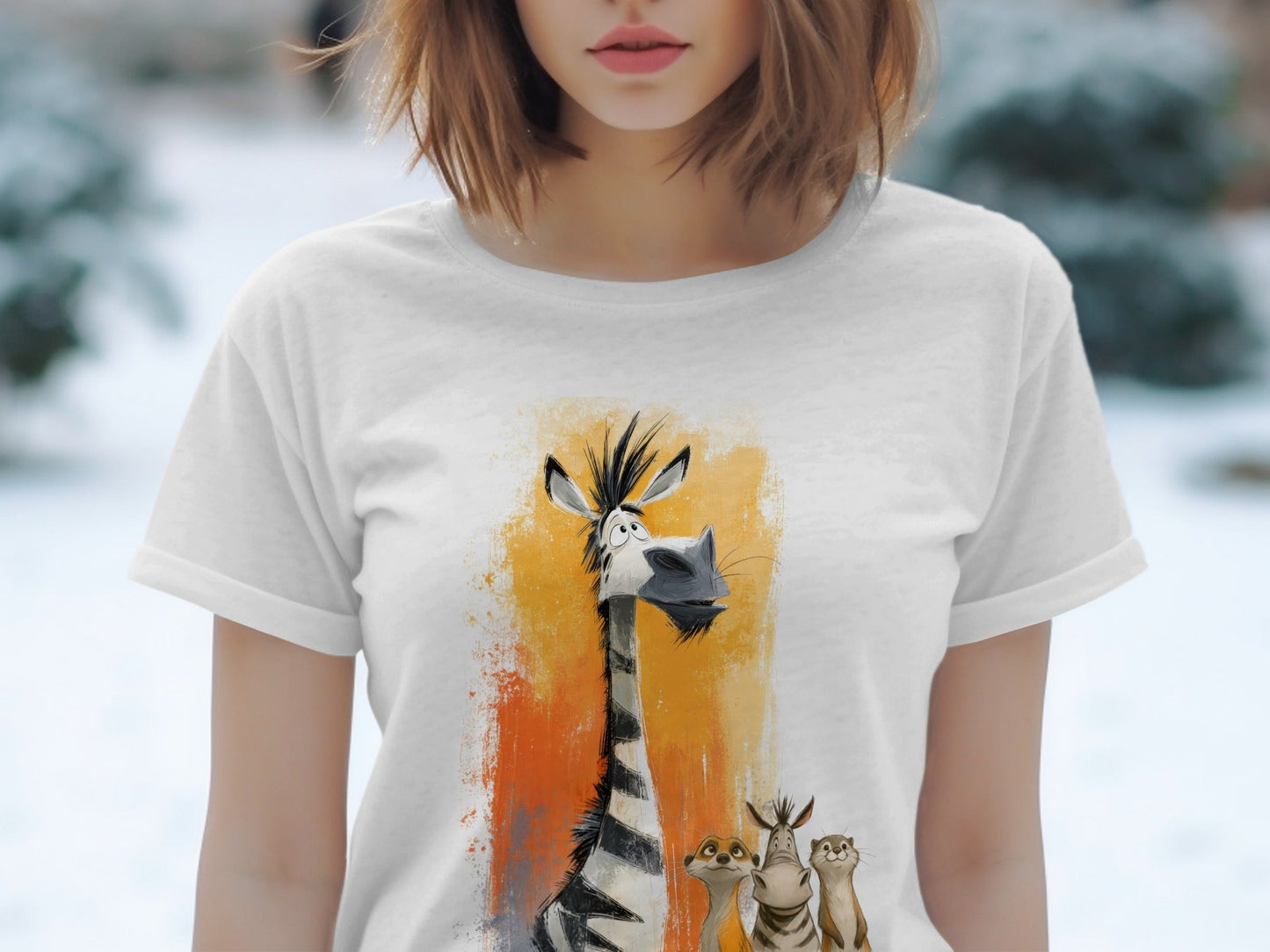 RMA APPAREL Zebra Meerkat T-Shirt, Funny Wildlife Tee S - 5XL, Unisex - Moodimals Unisex T-Shirt - RMA APPAREL - Roclla Media Apparel Store