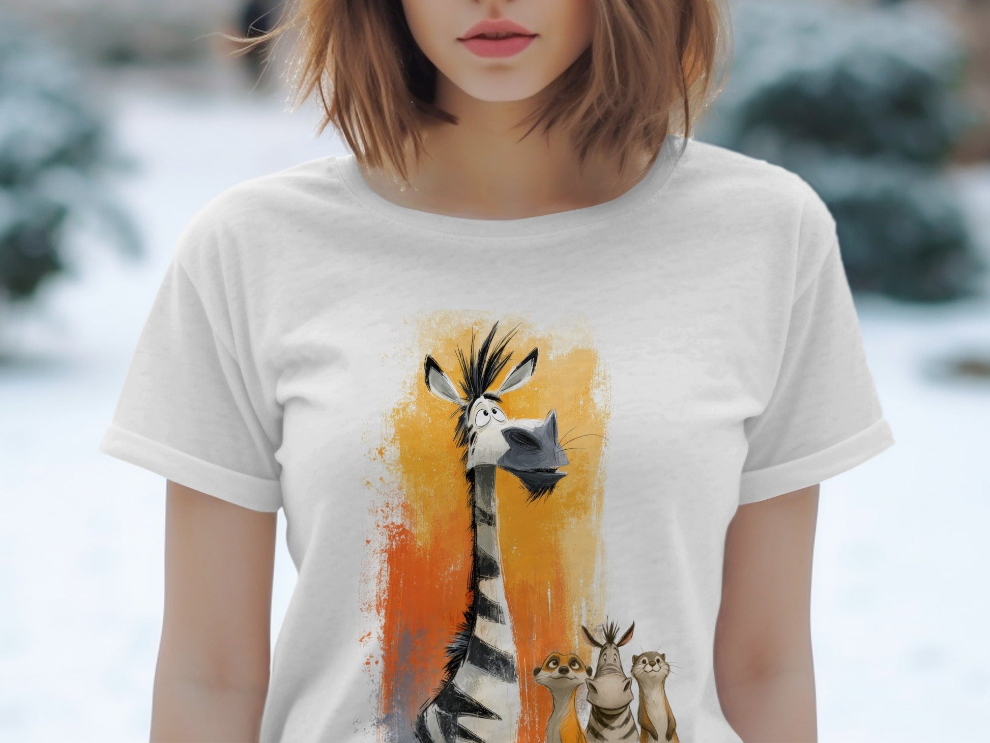 RMA APPAREL Zebra Meerkat T-Shirt, Funny Wildlife Tee S - 5XL, Unisex - Moodimals Unisex T-Shirt - RMA APPAREL - Roclla Media Apparel Store