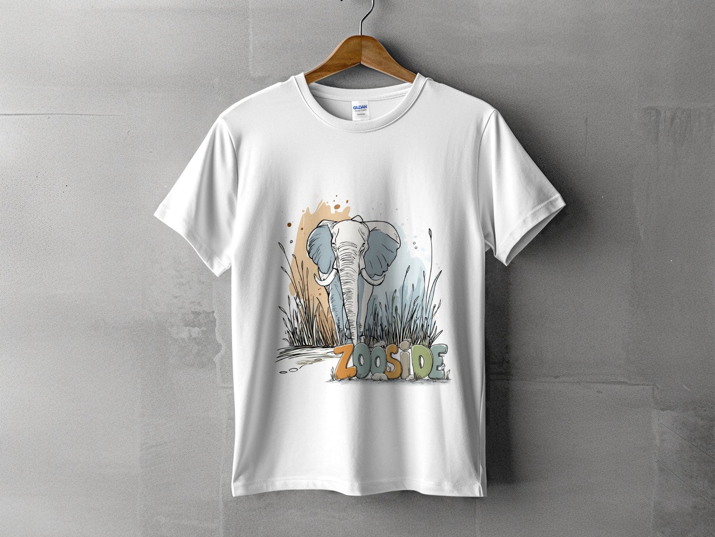 RMA APPAREL Zooside Elephant Graphic Wildlife T-Shirt Sizes S - 5XL T-Shirt - Zooside White T-Shirts - RMA APPAREL - Roclla Media Apparel Store