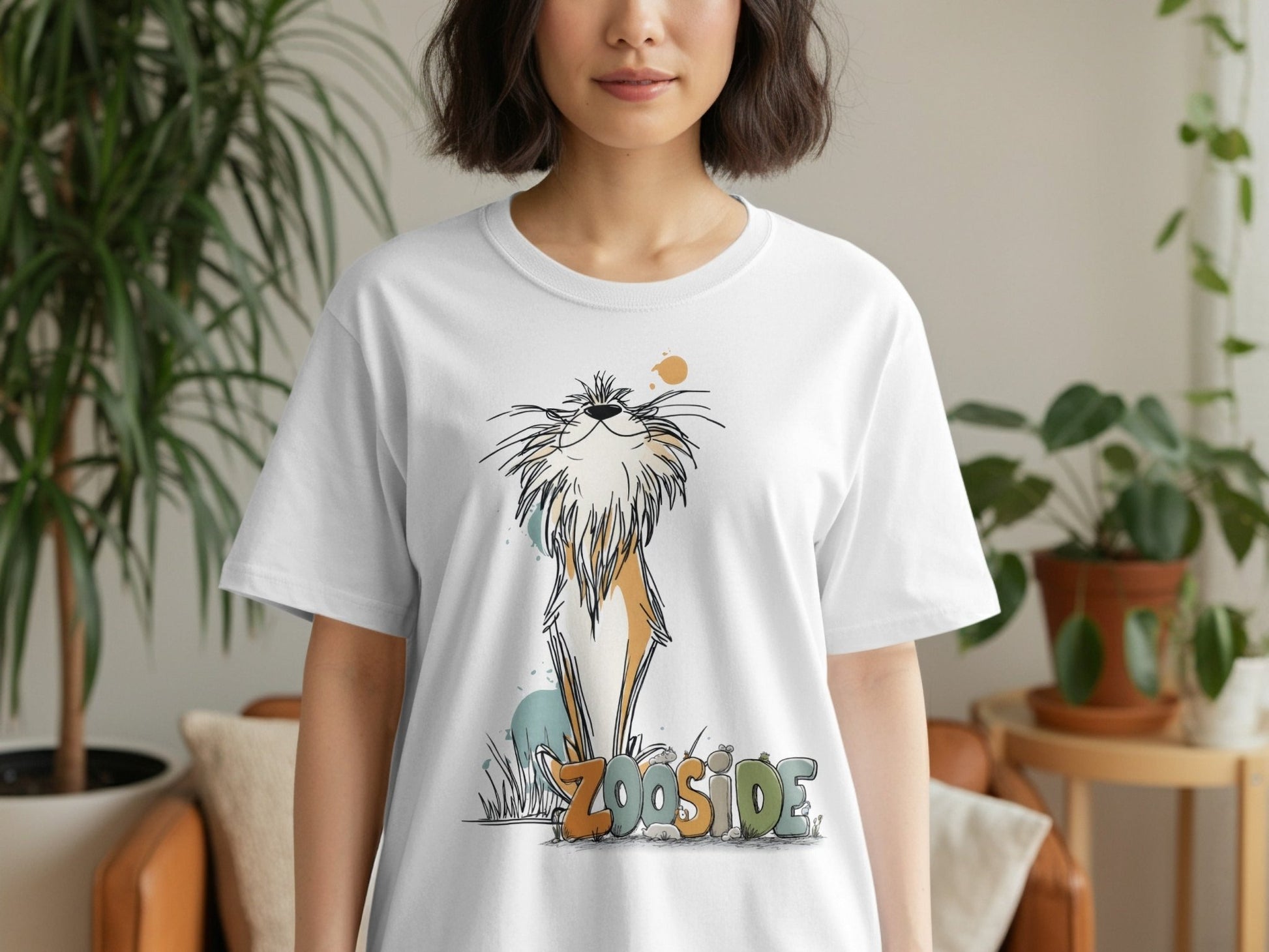 RMA APPAREL Zooside Lion Unisex T-Shirt Sizes S to 5XL T-Shirt - Zooside White T-Shirts - RMA APPAREL - Roclla Media Apparel Store
