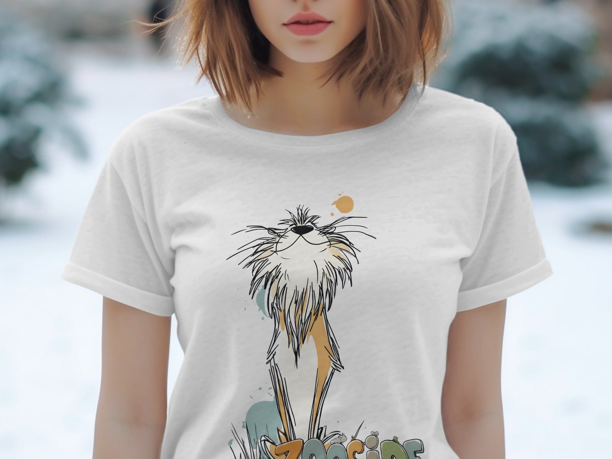 RMA APPAREL Zooside Lion Unisex T-Shirt Sizes S to 5XL T-Shirt - Zooside White T-Shirts - RMA APPAREL - Roclla Media Apparel Store